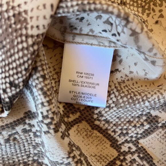 NWT Equipment 100% silk Python Riley Tee in Nude xsmall - Picture 15 of 16